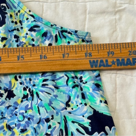 Lilly Pulitzer Pima Cotton Blue and Green Halter‎ Women’s Dress size Medium - Picture 10 of 16